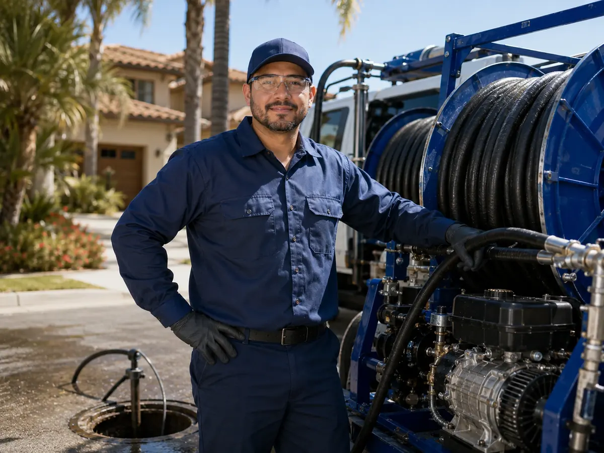Hydro jet sewer cleaning in Ojai
