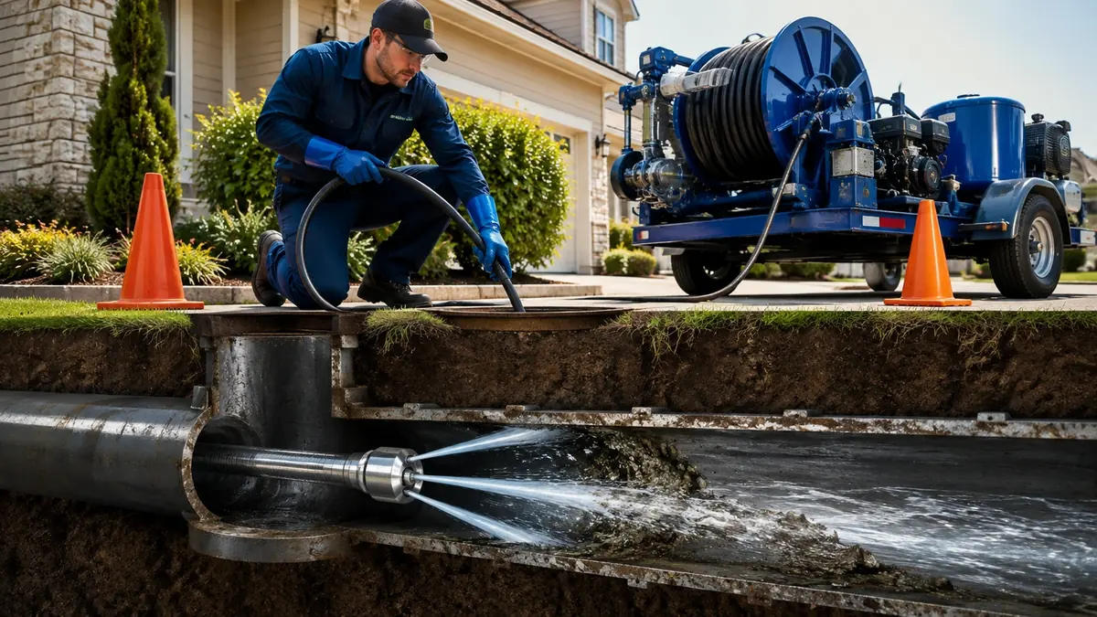 Main Sewer Line Hydro Jet Cleaning in Ojai