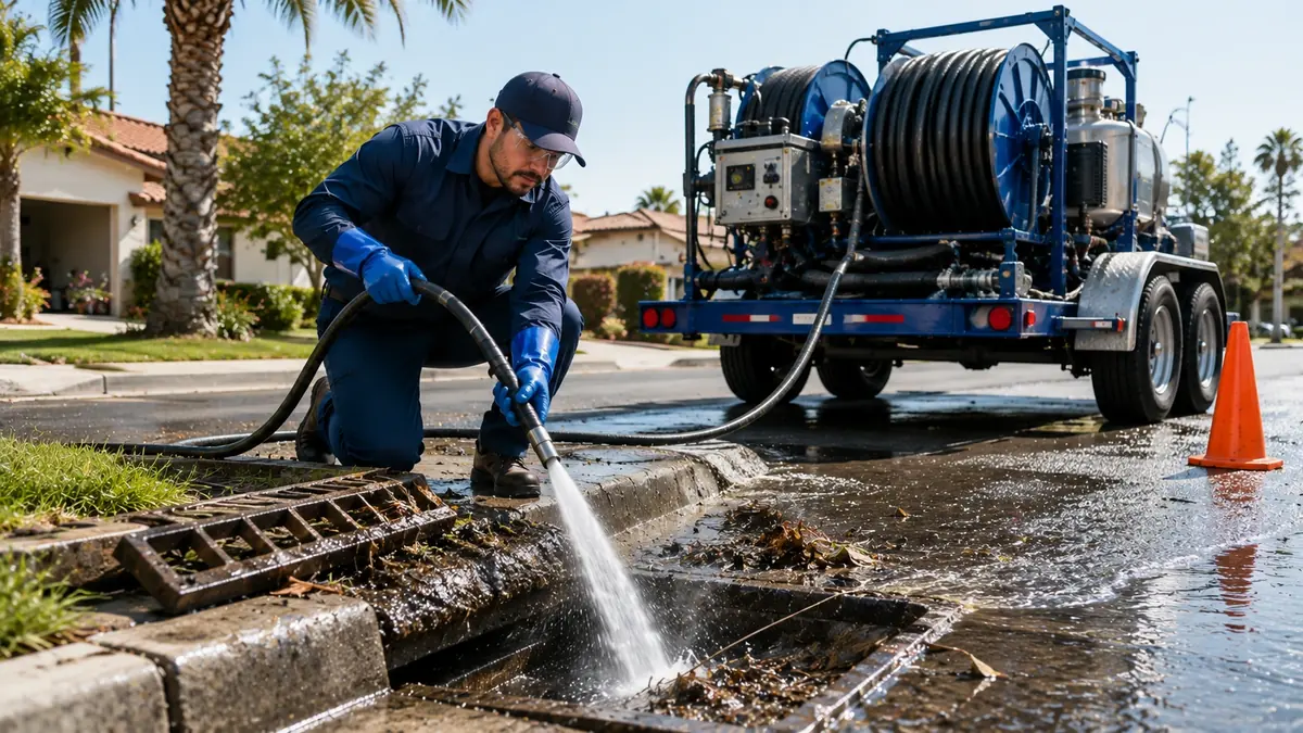 Storm Drain Hydro Jet Cleaning in Ojai