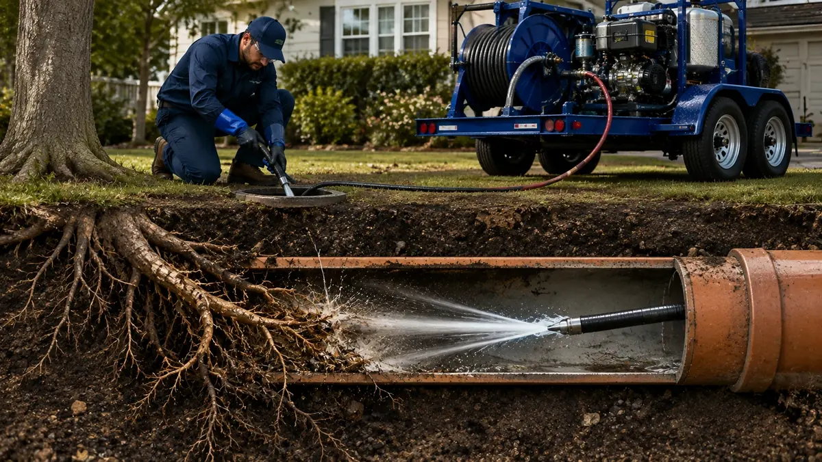 Tree Root Removal with Hydro Jetting in Ojai